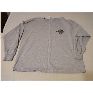 Vintage Frio Canyon Motorcycle Stop‎ Texas Long Sleeve T Shirt Mens 3XL Gray XX